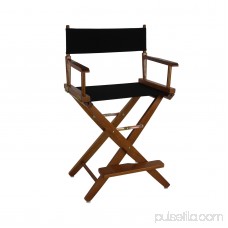 Extra-Wide Premium 24 Directors Chair Natural Frame W/Black Color Cover 563751561